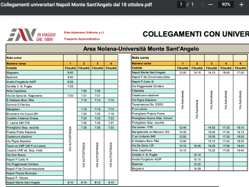Orari bus per raggiungere l'università monte sant'Angelo